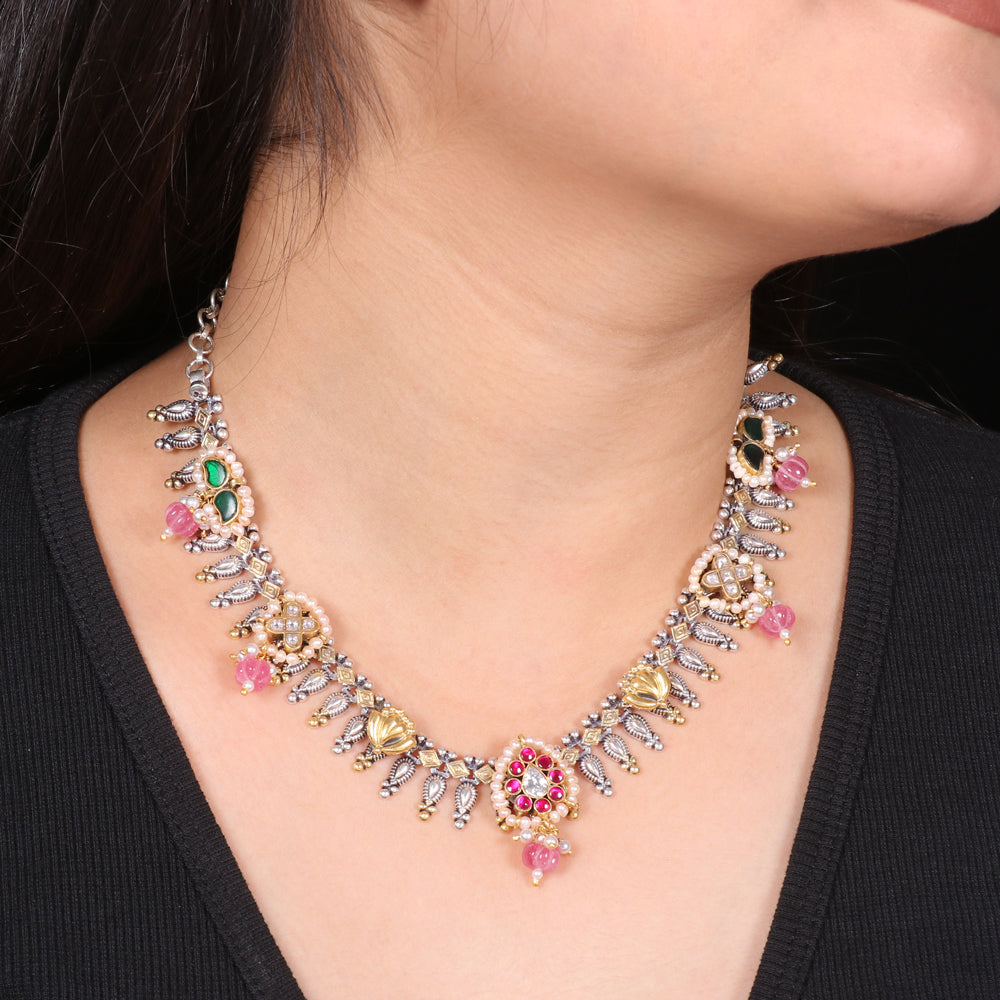 Pink Pumpkin Beads Necklace image 0